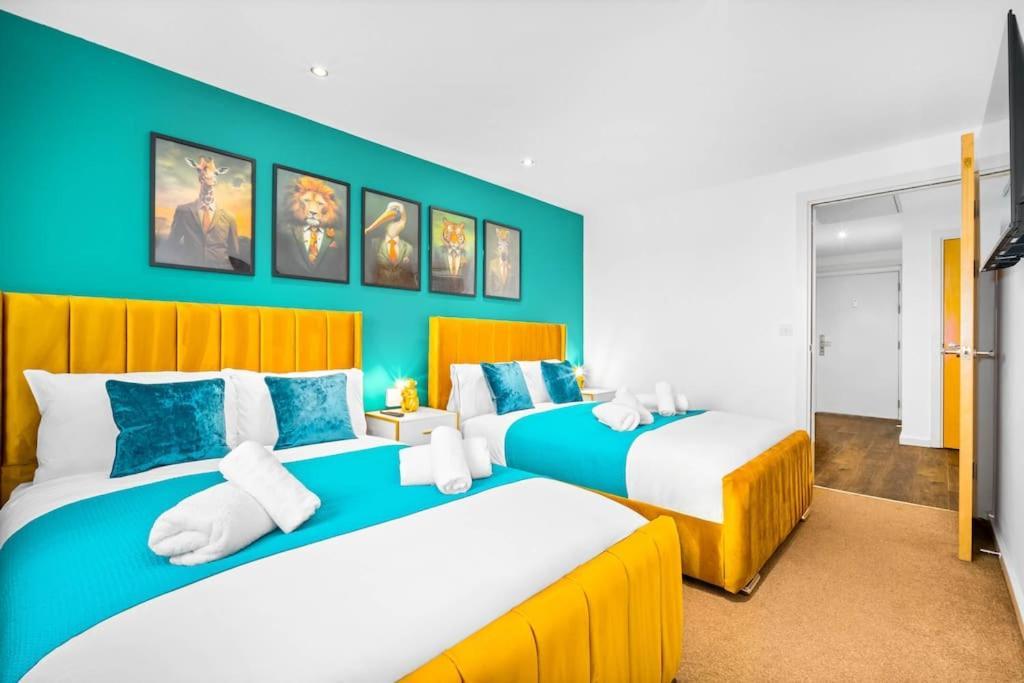 Spacious 2 Bed Apt B'Ham Cc With Parking Sleeps 7 Birmingham Buitenkant foto