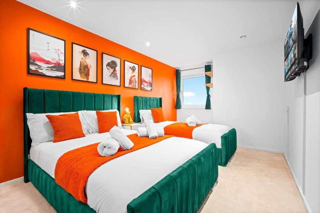 Spacious 2 Bed Apt B'Ham Cc With Parking Sleeps 7 Birmingham Buitenkant foto